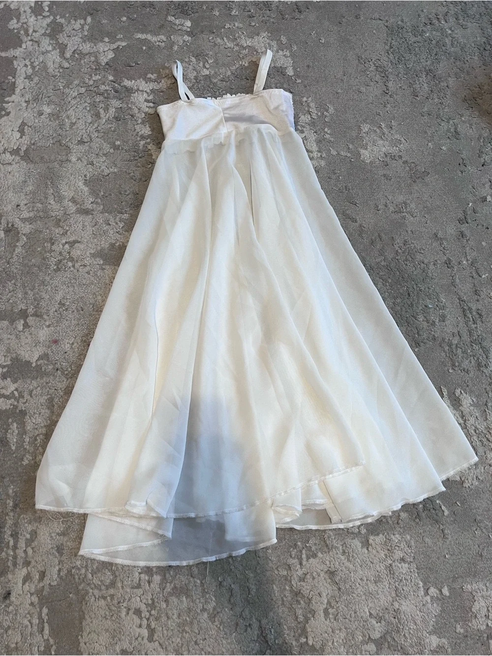 Custom White Maxi Skirt with Embroidered bust